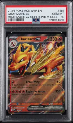 2024 POKEMON SVP EN-SV BLACK STAR PROMO #161 CHARIZARD EX PSA 10 - Image 1