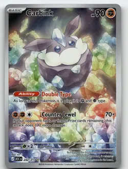 CARBINK 242/217 ILLUSTRATION RARE ME: ASCENDED HEROES POKEMON NEAR MINT - Image 2