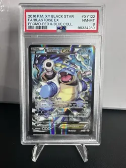 2016 POKEMON XY BLACK STAR PROMO BLASTOISE EX #XY122 HOLO PSA 8 NM #131704761 - Image 1