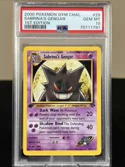 Pokemon Sabrina's Gengar Gym Challenge 1st Edition Rare #29 PSA 10 Gem Mint - Image 1