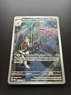 Pokemon: Team Rocket's Weezing Illustration Rare IR Full Art Holo 199/182 - Image 2