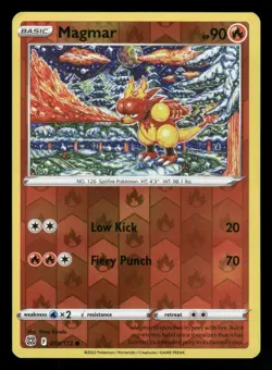 Magmar 019/172 NM Common Reverse Holo Brilliant Stars 2022 Pokemon TCG - Image 1