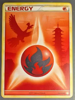 Pokemon Fire Energy 116/123 Nintendo Energy-Basic Ho-Oh English 2010 - Image 1