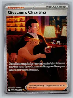 Giovanni's Charisma 204/165 Special Illustration Rare 151 Pokemon Near Mint - Image 1