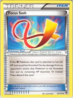Focus Sash – Pokemon TCG XY Furious Fists 91/111 Uncommon MP - Image 1