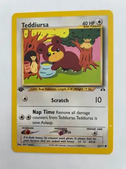 Teddiursa - 65/75 - 1st EDITION - Neo Discovery - Pokemon TCG - [NM] - Image 1