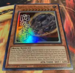 YuGiOh! Nibiru, the Primal Being RA05-EN094 STAMPED ART Rarity Collection 5 NM - Image 2