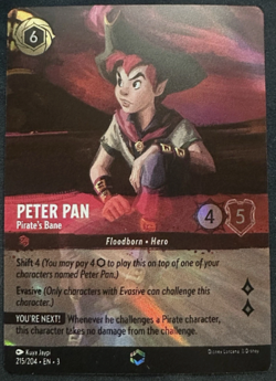 Peter Pan Pirate's Bane - 215/204 - Enchanted - Disney Lorcana M/NM - Image 1