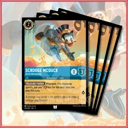Disney Lorcana TCG: SCROOGE MCDUCK - UNCLE MONEYBAGS x4 Uncommon 155/204 - Image 1