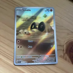 Pokemon TCG Sandile Rare Illustration Card SV1 Scarlet Violet Base 216/198 - Image 1