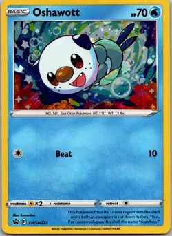 Oshawott - (Cosmo Holo) Promo SWSH: Sword & Shield Promo Cards SWSH222 NM - Image 1