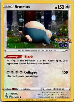 Snorlax - (Cosmos Holo) Promo Miscellaneous Cards & Products 055/078 NM - Image 1