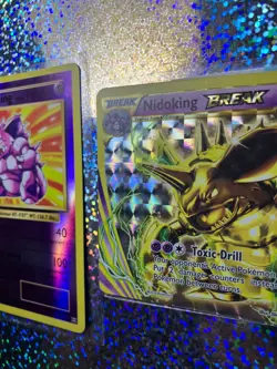 2016 Pokemon TCG Evolutions: 46/108 Nidoking BREAK; Reverse Holo 45/108 Nidoking - Image 4