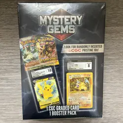 Pokemon Mystery Gems 1 Graded Card (CGC 10), 1 Booster Pack 2025! - Image 1
