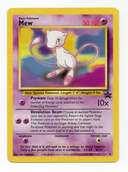 Mew 8/53 WoTC Promo Black Star Promo Pokemon Card NM - LP WotC - Image 1