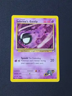 Sabrina’s Gastly 93/132 - Common - Gym Heroes - Pokemon Card - HP/DMG - DIRT - Image 1