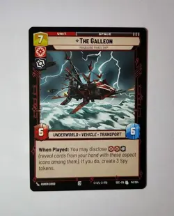 Star Wars Unlimited: Secrets Of Power- The Galleon UNCOMMON #141 w/2 BONUS cards - Image 1