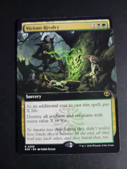 Vicious Rivalry (Extended Art) Rare MTG Secrets of Strixhaven - Image 1