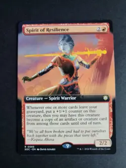 Spirit of Resilience (Extended Art) Rare MTG Secrets of Strixhaven Commander - Image 1