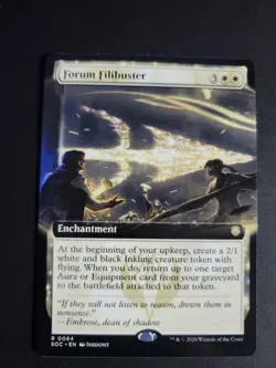 Forum Filibuster (Extended Art) Rare MTG Secrets of Strixhaven Commander - Image 1