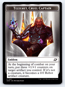 Tezzeret, Cruel Captain Emblem | Robot Token - NONFOIL Edge of Eternities MTG - Image 1