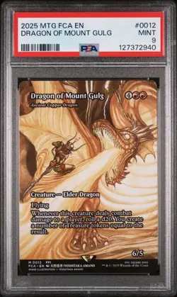 MAGIC THE GATHERING MTG Ancient Copper Dragon PSA9 FINAL FANTASY FCA 0012 - Image 1
