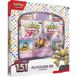 Pokemon TCG Scarlet and Violet - 151 Alakazam ex Collection Box - 4 Packs 820650855269 - Image 1