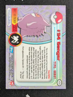 Gengar #94 2000 TV Animation Edition Blue Logo MP HOLO FOIL Topps Pokemon - Image 2