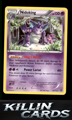 Nidoking 45/114 Pokemon Rare XY - Steam Siege Card LP - Image 1