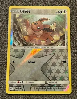 Eevee 49/68 Reverse Holo - Hidden Fates Pokemon Card - Near Mint (NM) - Image 1