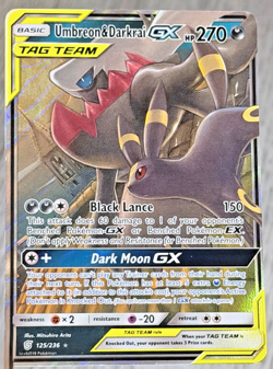 Pokemon TCG Umbreon & Darkrai GX Tag Team Unified Minds Card 125/236 - Image 2