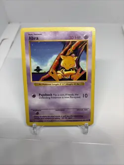 Abra Shadowless Non Holo Pokemon TCG 1999 Vintage # 43/102 Lp - Image 1