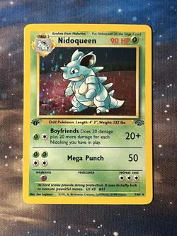 1999 POKEMON NIDOQUEEN 1ST EDITION JUNGLE HOLO RARE 7/64 NM - Image 1