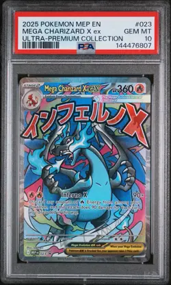 2025 Mega Charizard X EX 023 Mega Evolution Promo Card PSA 10 UPC - Image 3