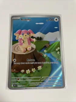 Audino 151/086 Illustration Rare NM Scarlet & Violet Black Bolt Pokemon TCG - Image 1