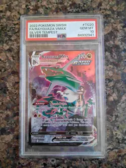 2022 Pokemon SWSH FA/Rayquaza VMAX Silver Tempest PSA 10 - Image 1