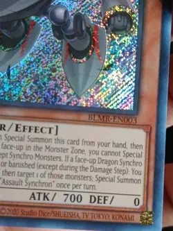 ASSAULT SYNCHRON 1ST EDITION SECRET RARE BLMR-EN003 NM YUGIOH! - Image 3