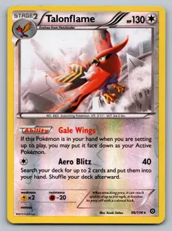 Pokemon TCG XY - Steam Siege Talonflame 96/114 Reverse Holo - Image 1