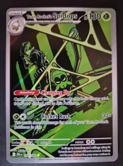 Pokemon Team Rocket's Spidops - 187/182 - Illustration Rare - Dest Rivals - NM-M - Image 1