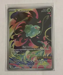 Pokemon Bulbasaur Illustration Rare Full Art Holo Mega Evolution STAMPED 133/132 - Image 1