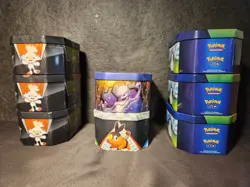 LOT OF 13 - Pokemon TCG Empty Collectible Tins - Various Sets/Years/Sizes/Types - Image 2