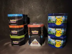 LOT OF 13 - Pokemon TCG Empty Collectible Tins - Various Sets/Years/Sizes/Types - Image 4
