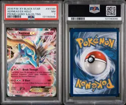 2016 POKEMON XY BLACK STAR PROMO SHINY KALOS TINS #XY149 XERNEAS EX-HOLO PSA 7 - Image 3