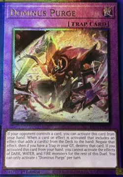 Yu-Gi-Oh! Dominus Purge 1st Edition Prismatic Ultimate Rare RA05-EN150 NM - Image 1