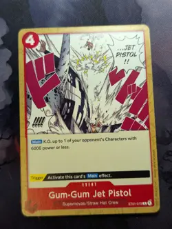 ONE PIECE Card Game ST01-015 Gum-Gum Jet Pistol - NON FOIL - Image 1