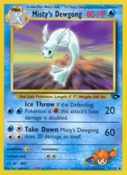 1x Misty's Dewgong - 54/132 - Uncommon - Unlimited Edition NM-Mint Pokemon G1 - - Image 1