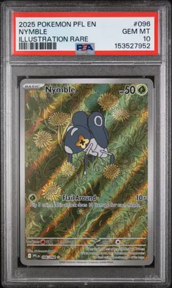 Pokemon Nymble Illustration Phantasmal Flames #096 Graded Card PSA 10 - Image 1