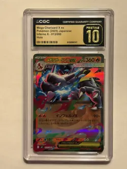 2025 PRISTINE CGC 10 Mega Charizard X ex 013/080 M2 (Japanese) Pokemon TCG NM - Image 1