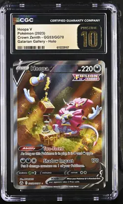 HOOPA V Crown Zenith Holo Trainer Gallery #GG53 CGC Pristine 10 Pokemon - Image 1