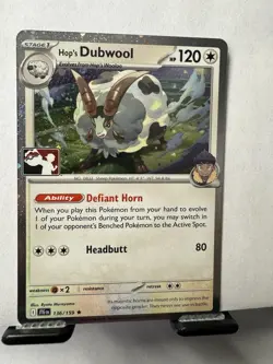 Hop's Dubwool 136/159 JTG. Play Pokemon Stamp Prize Pack Holo - NM - Image 1